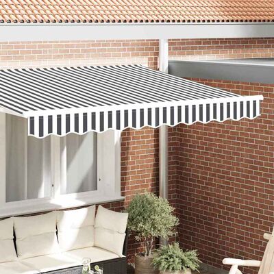 vidaXL Markisenschürzen-Ersatz Anthrazit und Weiß 230 x 20 cm vidaXL Markisenschürzen-Ersatz Anthrazit und Weiß 230 x 20 cm