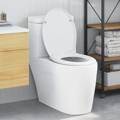 vidaXL Weiß Kunststoff Standard Oval Toilettensitz - WC-Sitz vidaXL Weiß Kunststoff Standard Oval Toilettensitz - WC-Sitz