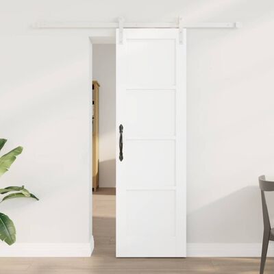 vidaXL Schiebetür Weiß 61 x 198,5 cm Massives Kiefernholz vidaXL Schiebetür Weiß 61 x 198,5 cm Massives Kiefernholz
