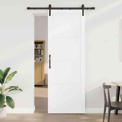 vidaXL Schiebetür Weiß 83 x 232 cm Massives Kiefernholz vidaXL Schiebetür Weiß 83 x 232 cm Massives Kiefernholz