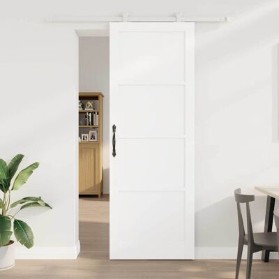 vidaXL Schiebetür Weiß 83 x 232 cm Massives Kiefernholz vidaXL Schiebetür Weiß 83 x 232 cm Massives Kiefernholz