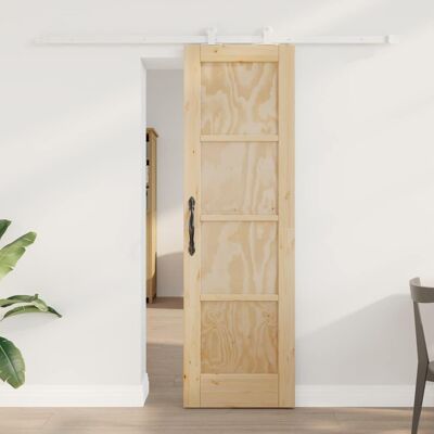 vidaXL Schiebetür ORKDAL Braun 61 x 198,5 cm Massives Kiefernholz vidaXL Schiebetür ORKDAL Braun 61 x 198,5 cm Massives Kiefernholz