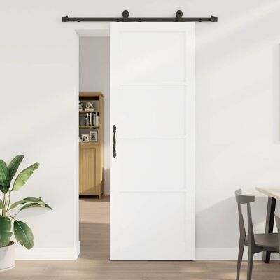 vidaXL Schiebetür ORKDAL Weiß 83 x 232 cm Massives Kiefernholz vidaXL Schiebetür ORKDAL Weiß 83 x 232 cm Massives Kiefernholz