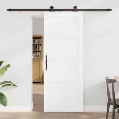 vidaXL Schiebetür ORKDAL Weiß 78 x 202 cm Massives Kiefernholz vidaXL Schiebetür ORKDAL Weiß 78 x 202 cm Massives Kiefernholz