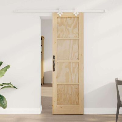 vidaXL Schiebetür Braun 61 x 198,5 cm Massives Kiefernholz vidaXL Schiebetür Braun 61 x 198,5 cm Massives Kiefernholz