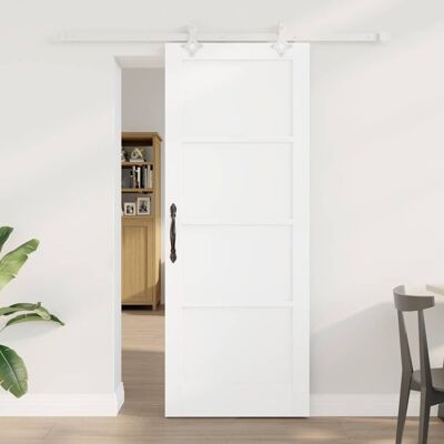 vidaXL Schiebetür Weiß 78 x 202 cm Massives Kiefernholz vidaXL Schiebetür Weiß 78 x 202 cm Massives Kiefernholz