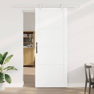 vidaXL Schiebetür Weiß 93 x 232 cm Massives Kiefernholz vidaXL Schiebetür Weiß 93 x 232 cm Massives Kiefernholz