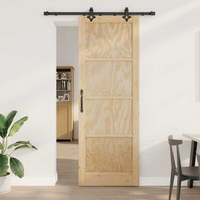 vidaXL Schiebetür ORKDAL Braun 83 x 232 cm Massives Kiefernholz vidaXL Schiebetür ORKDAL Braun 83 x 232 cm Massives Kiefernholz