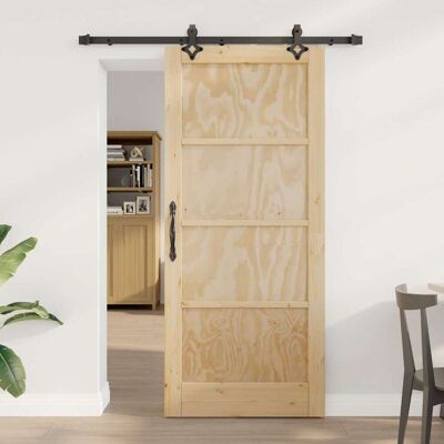 vidaXL Schiebetür ORKDAL Braun 86 x 198,5 cm Massives Kiefernholz vidaXL Schiebetür ORKDAL Braun 86 x 198,5 cm Massives Kiefernholz