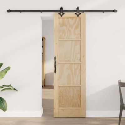 vidaXL Schiebetür ORKDAL Braun 61 x 198,5 cm Massives Kiefernholz vidaXL Schiebetür ORKDAL Braun 61 x 198,5 cm Massives Kiefernholz