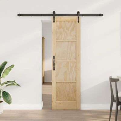 vidaXL Schiebetür ORKDAL Braun 61 x 198,5 cm Massives Kiefernholz vidaXL Schiebetür ORKDAL Braun 61 x 198,5 cm Massives Kiefernholz