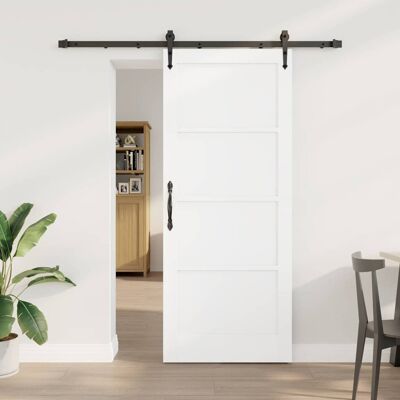 vidaXL Schiebetür ORKDAL Weiß 83 x 202 cm Massives Kiefernholz vidaXL Schiebetür ORKDAL Weiß 83 x 202 cm Massives Kiefernholz