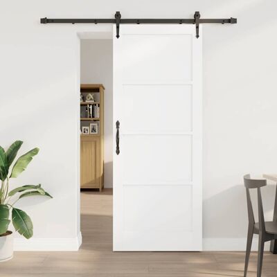 vidaXL Schiebetür ORKDAL Weiß 83 x 211 cm Massives Kiefernholz vidaXL Schiebetür ORKDAL Weiß 83 x 211 cm Massives Kiefernholz