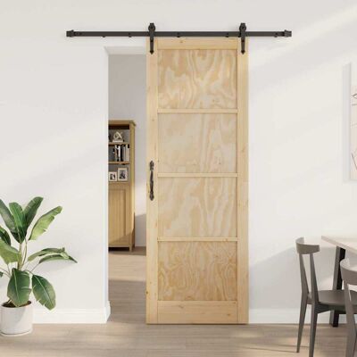 vidaXL Schiebetür ORKDAL Braun 83 x 232 cm Massives Kiefernholz vidaXL Schiebetür ORKDAL Braun 83 x 232 cm Massives Kiefernholz