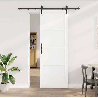 vidaXL Schiebetür ORKDAL Weiß 83 x 232 cm Massives Kiefernholz vidaXL Schiebetür ORKDAL Weiß 83 x 232 cm Massives Kiefernholz