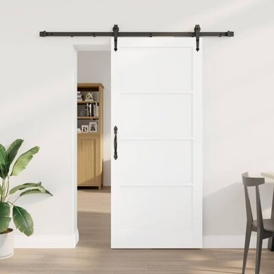 vidaXL Schiebetür ORKDAL Weiß 86 x 198,5 cm Massives Kiefernholz vidaXL Schiebetür ORKDAL Weiß 86 x 198,5 cm Massives Kiefernholz