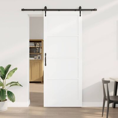 vidaXL Schiebetür ORKDAL Weiß 93 x 232 cm Massives Kiefernholz vidaXL Schiebetür ORKDAL Weiß 93 x 232 cm Massives Kiefernholz