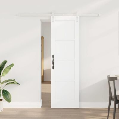 vidaXL Schiebetür ORKDAL Weiß 61 x 198,5 cm Massives Kiefernholz vidaXL Schiebetür ORKDAL Weiß 61 x 198,5 cm Massives Kiefernholz