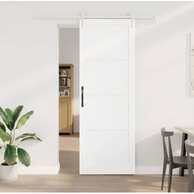 vidaXL Schiebetür ORKDAL Weiß 83 x 232 cm Massives Kiefernholz vidaXL Schiebetür ORKDAL Weiß 83 x 232 cm Massives Kiefernholz
