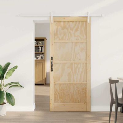 vidaXL Schiebetür ORKDAL Braun 86 x 198,5 cm Massives Kiefernholz vidaXL Schiebetür ORKDAL Braun 86 x 198,5 cm Massives Kiefernholz