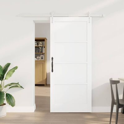 vidaXL Schiebetür ORKDAL Weiß 86 x 198,5 cm Massives Kiefernholz vidaXL Schiebetür ORKDAL Weiß 86 x 198,5 cm Massives Kiefernholz