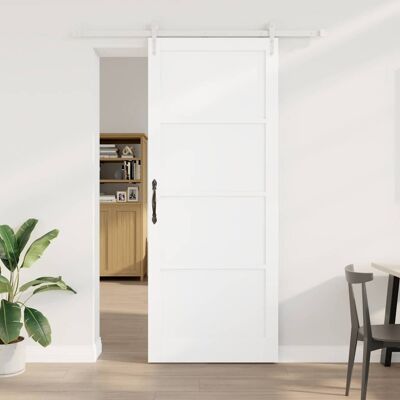 vidaXL Schiebetür ORKDAL Weiß 93 x 232 cm Massives Kiefernholz vidaXL Schiebetür ORKDAL Weiß 93 x 232 cm Massives Kiefernholz