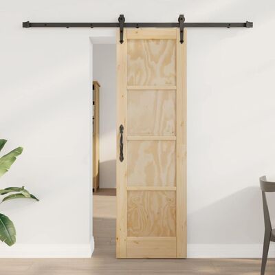 vidaXL Schiebetür ORKDAL Natürlich und Schwarz 61 x 198,5 cm vidaXL Schiebetür ORKDAL Natürlich und Schwarz 61 x 198,5 cm