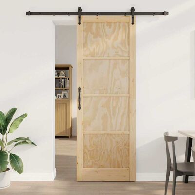 vidaXL Schiebetür ORKDAL Natürlich und Schwarz 83 x 232 cm vidaXL Schiebetür ORKDAL Natürlich und Schwarz 83 x 232 cm