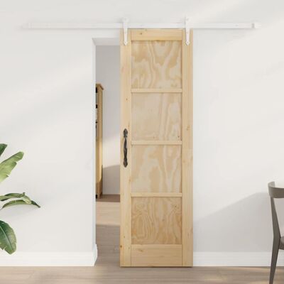 vidaXL Schiebetür ORKDAL Braun 61 x 198,5 cm Massives Kiefernholz vidaXL Schiebetür ORKDAL Braun 61 x 198,5 cm Massives Kiefernholz