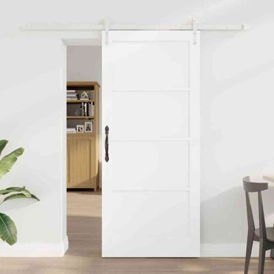 vidaXL Schiebetür ORKDAL Weiß 78 x 202 cm Massives Kiefernholz vidaXL Schiebetür ORKDAL Weiß 78 x 202 cm Massives Kiefernholz