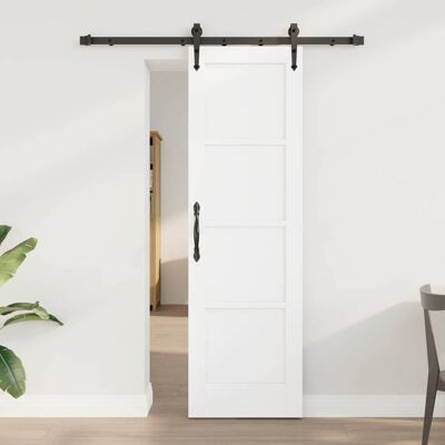 vidaXL Schiebetür ORKDAL Weiß 61 x 198,5 cm Massives Kiefernholz vidaXL Schiebetür ORKDAL Weiß 61 x 198,5 cm Massives Kiefernholz