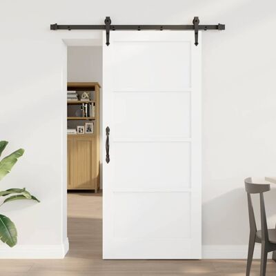 vidaXL Schiebetür ORKDAL Weiß 78 x 202 cm Massives Kiefernholz vidaXL Schiebetür ORKDAL Weiß 78 x 202 cm Massives Kiefernholz