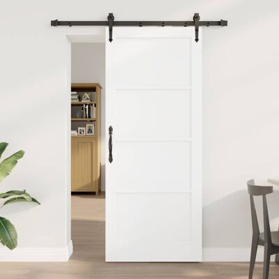 vidaXL Schiebetür ORKDAL Weiß 83 x 202 cm Massives Kiefernholz vidaXL Schiebetür ORKDAL Weiß 83 x 202 cm Massives Kiefernholz