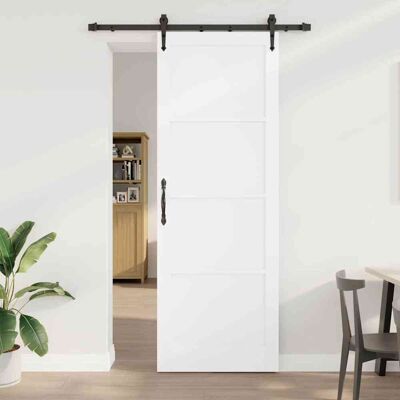 vidaXL Schiebetür ORKDAL Weiß 83 x 232 cm Massives Kiefernholz vidaXL Schiebetür ORKDAL Weiß 83 x 232 cm Massives Kiefernholz
