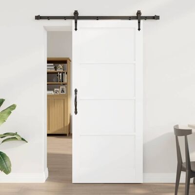 vidaXL Schiebetür ORKDAL Weiß 86 x 198,5 cm Massives Kiefernholz vidaXL Schiebetür ORKDAL Weiß 86 x 198,5 cm Massives Kiefernholz