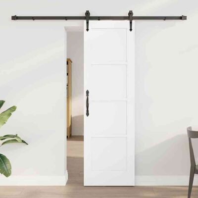 vidaXL Schiebetür ORKDAL Weiß 61 x 198,5 cm Massives Kiefernholz vidaXL Schiebetür ORKDAL Weiß 61 x 198,5 cm Massives Kiefernholz
