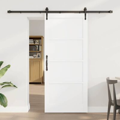 vidaXL Schiebetür ORKDAL Weiß 78 x 202 cm Massives Kiefernholz vidaXL Schiebetür ORKDAL Weiß 78 x 202 cm Massives Kiefernholz