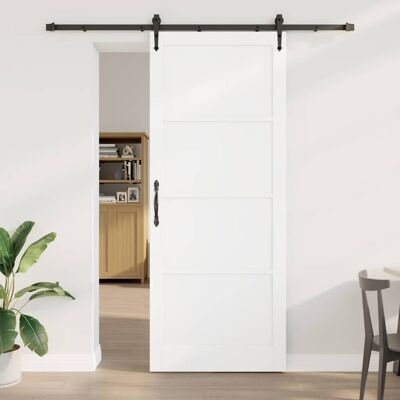 vidaXL Schiebetür ORKDAL Weiß 93 x 232 cm Massives Kiefernholz vidaXL Schiebetür ORKDAL Weiß 93 x 232 cm Massives Kiefernholz