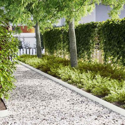 vidaXL Weiß Kunststoff 100 x 0.5 x 15 cm Dekorative Intarsien - Gartenkante vidaXL Weiß Kunststoff 100 x 0.5 x 15 cm Dekorative Intarsien - Gartenkante