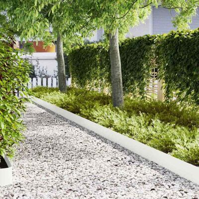 vidaXL Weiß Kunststoff Gartenrand - Gartenbegrenzung vidaXL Weiß Kunststoff Gartenrand - Gartenbegrenzung