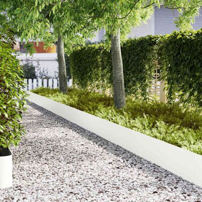 vidaXL Weiße Kunststoff Gartenumrandung 100x0.5x30cm - Gartenumrandung vidaXL Weiße Kunststoff Gartenumrandung 100x0.5x30cm - Gartenumrandung