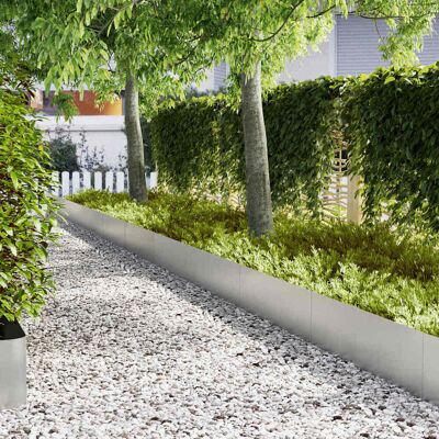 vidaXL Verzinkter Stahl Gartenrand - 100 x 0.5 x 30 cm vidaXL Verzinkter Stahl Gartenrand - 100 x 0.5 x 30 cm