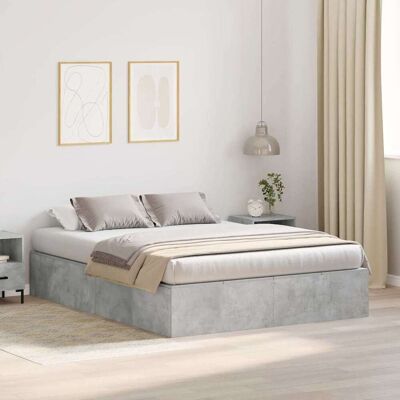 Vidaxl Bettrahmen mit Stauraum Grau Beton 140x190 cm Vidaxl Bettrahmen mit Stauraum Grau Beton 140x190 cm
