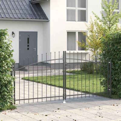 vidaXL Doppeltor WOERDEN 299,5 x 149,5 cm Stahl Grau Abschließbar vidaXL Doppeltor WOERDEN 299,5 x 149,5 cm Stahl Grau Abschließbar