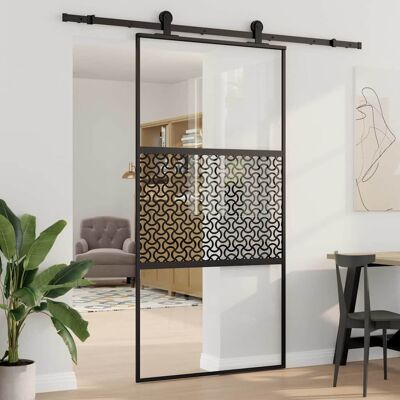 vidaXL Glastür Schwarz 102,5 x 2 x 205 cm Aluminium vidaXL Glastür Schwarz 102,5 x 2 x 205 cm Aluminium