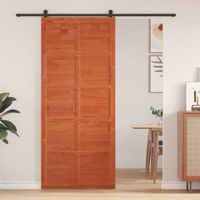 vidaXL Scheunentür Wachsbraun 90 x 2,5 x 208 cm Massives Kiefernholz vidaXL Scheunentür Wachsbraun 90 x 2,5 x 208 cm Massives Kiefernholz