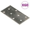 vidaXL Lochplatten 60 Stk. 2 mm 80x40 mm Verzinkter Stahl