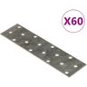 vidaXL Lochplatten 60 Stk. 2 mm 160x40 mm Verzinkter Stahl