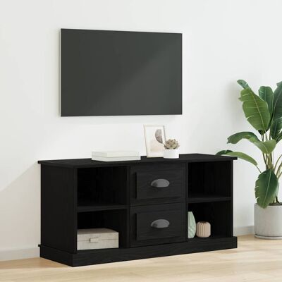 vidaXL TV-Schränk 99,5 x 35,5 x 48 cm Schwarz Eichen-Optik vidaXL TV-Schränk 99,5 x 35,5 x 48 cm Schwarz Eichen-Optik