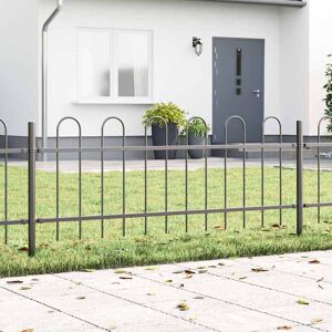 Vidaxl Stahl-Gartenzaun 11,9x0,6 m Modernes Metallpaneel-Set Vidaxl Stahl-Gartenzaun 11,9x0,6 m Modernes Metallpaneel-Set